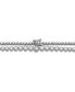 Sterling Silver Cubic Zirconia Graduated-Size Tennis Chain Anniversary Necklace