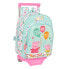 School Rucksack with Wheels Peppa Pig Cosy corner Blue 26 x 11 x 67 cm