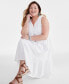 Фото #4 товара Plus Size Sleeveless Cotton Maxi Dress, Created for Macy's