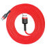 Wytrzymały elastyczny kabel przewód USB microUSB 1.5A 2M czerwony