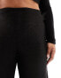 Фото #5 товара ONLY Curve wide leg trousers in black glitter