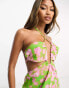 Фото #8 товара ASOS DESIGN halter mini beach dress with cut out waist in smudge print