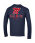 ფოტო #2 პროდუქტის Men's Navy Ole Miss Rebels Team Stack Long Sleeve T-shirt