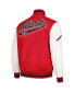 ფოტო #3 პროდუქტის Men's Red Atlanta Braves Script Tail Wool Full-Zip Varity Jacket