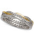 2-Pc. Set Cubic Zirconia Twisted Stack Bands in Sterling Silver & 14k Gold-Plate, Created for Macy's