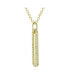 Фото #2 товара 14K Gold Plated Cubic Zirconia Long Rod Pendant Necklace