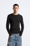 Ribbed knit t-shirt