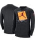 ფოტო #2 პროდუქტის Men's Black Miami Heat Courtside Max 90 Vintage-Like Wash Statement Edition Long Sleeve T-shirt