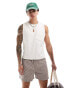 ASOS DESIGN relaxed tank with pocket in beige texture