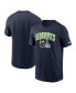Men's College Navy Seattle Seahawks Team Athletic T-shirt