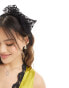 True Decadence lace hair bow in black