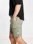 Фото #7 товара New Look slim fit cargo shorts in khaki