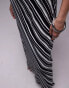 Фото #3 товара Topshop scoop neck slip maxi dress in stripe print