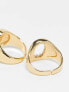 Фото #4 товара Pieces 2 pack rings with pearls in gold