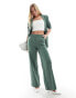 Фото #2 товара Vila high waist wide leg trouser co-ord in duck green