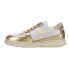 Фото #6 товара Diadora Mi Basket Low Metallic Dirty Lace Up Mens Gold, White Sneakers Casual S