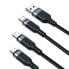 3w1 Kabel przewód USB Multi-Use Series do Lightning USB-C micro USB 30cm czarny