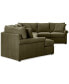 Фото #16 товара Wrenley 170" 3-Pc. Fabric Sectional Full Sleeper Cuddler Chaise Sofa, Created for Macy's