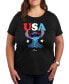 Фото #1 товара Футболка женская Hybrid Apparel модель Stitch USA Trendy Plus Size