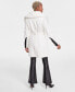 Women's Belted Faux-Fur-Collar Coat