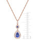 Фото #4 товара Macy's ruby (1-1/4 ct. t.w.) and Diamond (1/3 ct. t.w.) Pendant Necklace in 14k Rose Gold (Also Available In Tanzanite)