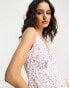 Фото #3 товара Glamorous 90s mini dress in lilac spring floral