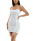 ფოტო #3 პროდუქტის Juniors' Lace Sweetheart-Neck Ruched Bodycon Dress