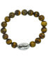 ფოტო #6 პროდუქტის Genuine Stone Bead Puka Cowrie Shell Stretch Bracelet in Silver Plate or Gold Plate