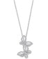 ფოტო #1 პროდუქტის EFFY® Diamond Butterfly 18" Pendant Necklace (1-3/8 ct. t.w.) in 14k White Gold