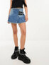 Фото #7 товара Tammy Girl mid rise distressed denim mini skirt with buckle details