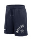 Men's Navy Dallas Cowboys Arched Kicker Shorts