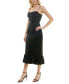 Фото #3 товара Women's Sleeveless Satin Belted Gown