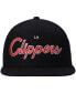 Бейсболка Mitchell&Ness LA Clippers черная Hardwood Classics Script 2.0 Snapback Черный - фото #3