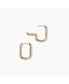 ფოტო #2 პროდუქტის Link Bar Hoop Earrings Gold