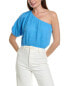 Фото #1 товара Stateside Gauze One-Shoulder Top Women's Blue Xs