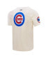 Men's Cream Chicago Cubs Club Member Badge T-Shirt