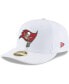 Фото #1 товара Men's White Tampa Bay Buccaneers Team Logo Omaha Low Profile 59FIFTY Fitted Hat