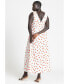 Фото #2 товара Plus Size Polka Dot Shirred Maxi Dress