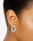 ფოტო #2 პროდუქტის Diamond In & Out Small Hoop Earrings (5 ct. t.w.) in 14k White Gold