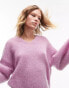 Фото #2 товара Topshop knitted premium v-neck mohair jumper in pink