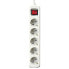 Power Socket - 5 sockets with Switch Silver Electronics