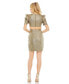 ფოტო #3 პროდუქტის Women's Ieena Metallic Puff Sleeve Cut Out Mini Dress