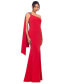 ფოტო #3 პროდუქტის Women's Hardware Draped One-Shoulder Gown