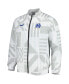 Фото #3 товара Men's White Olympique Marseille Pre-Match Raglan Full-Zip Training Jacket