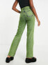 Topshop Kort jeans in zesty lime green