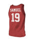 Фото #4 товара Men's Threads Deebo Samuel Scarlet San Francisco 49ers Player Name and Number Tri-Blend Tank Top