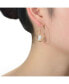 ფოტო #3 პროდუქტის Classy Sterling Silver with Gold Plating and Genuine Freshwater Pearl Hoop Earrings