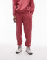 Topman vintage wash relaxed jogger in red - RED