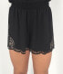 Фото #1 товара H.I.P. 191209 Womens Solid Black Stylish Junior Casual Shorts Size Large