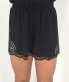 H.I.P. 191209 Womens Solid Black Stylish Junior Casual Shorts Size Large